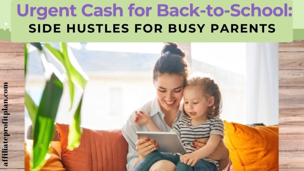 Urgent Cash for Back-to-School: Side Hustles for Busy Parents