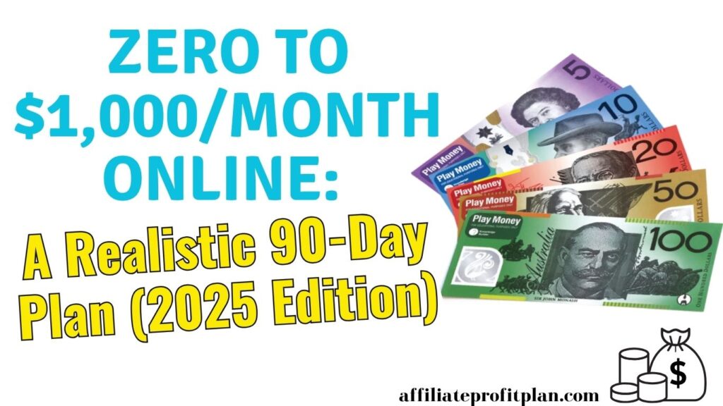 Zero to $1,000/Month Online: A Realistic 90-Day Plan (2025 Edition).