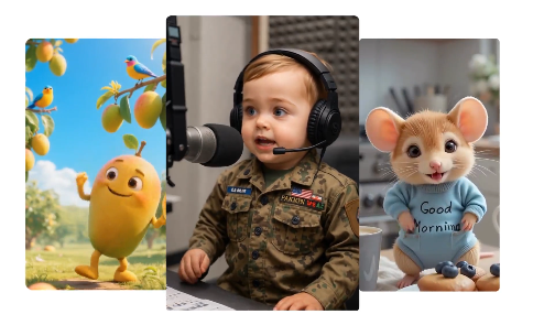 Create Viral Animal, Baby & Fruit Character Shorts