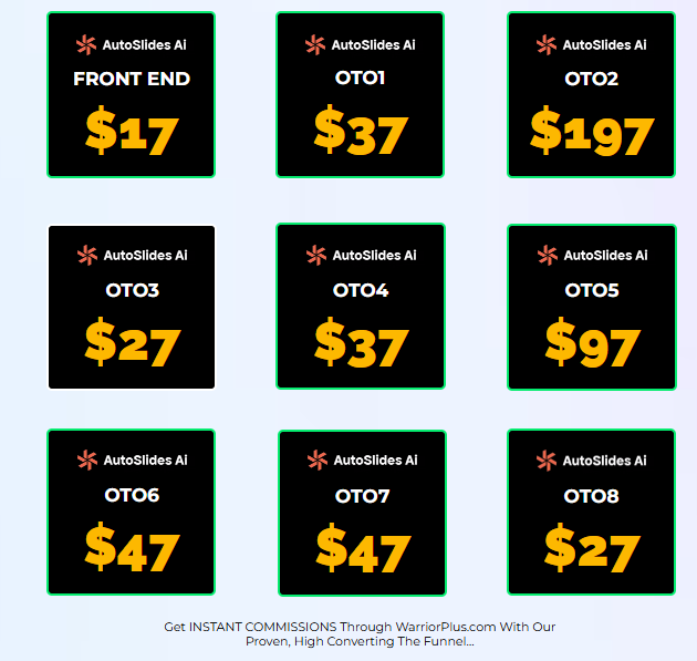 OTO’s & Pricing – AutoSlides AI App Review