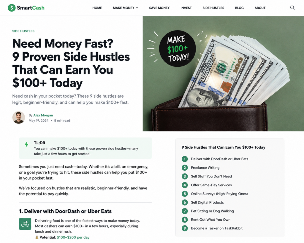 Side Hustles That Pay You Fast 9 Proven Ways to Earn Extra Money Quickly in 2026